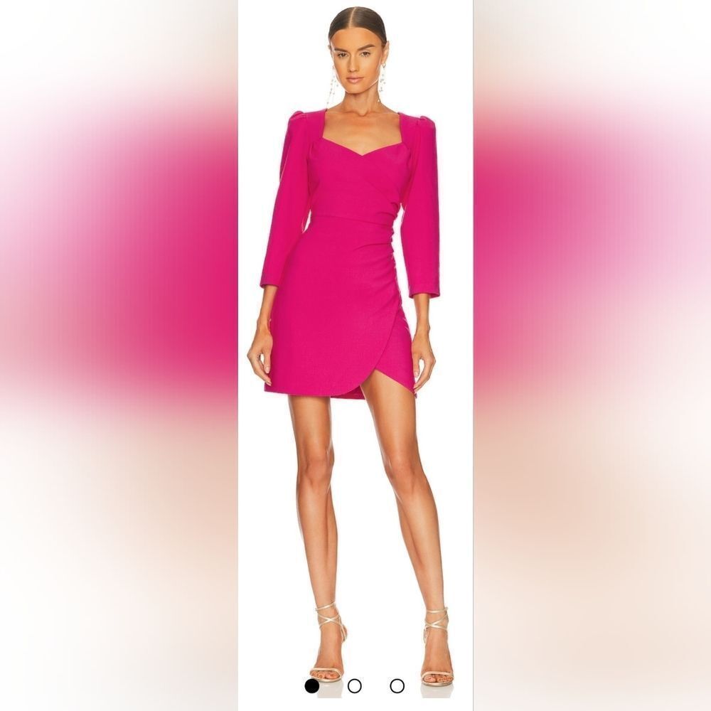Likely kygo puff-shoulder minidress NWT Size 8 Fuscia Pink